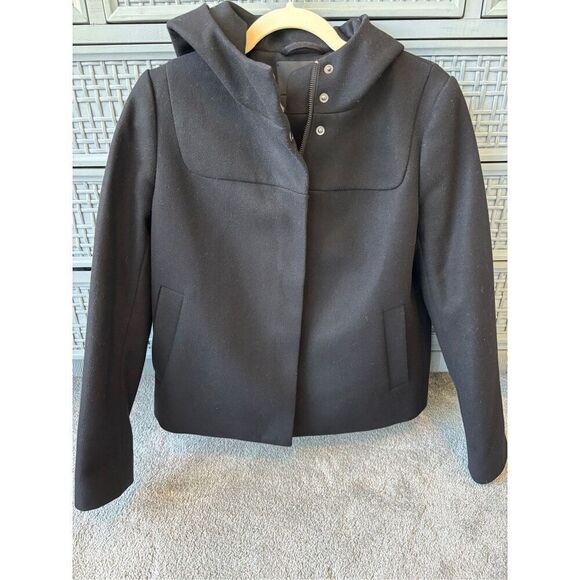 NWOT J.crew • melton wool hooded full zip short coat , $249 Sz 6 - Picture 3 of 8